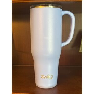 Swig Life 32 oz travel mug tall w handle purple solid stainless steel